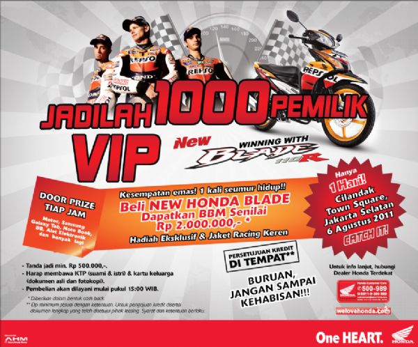 JADILAH PEMILIK VIP NEW HONDA BLADE